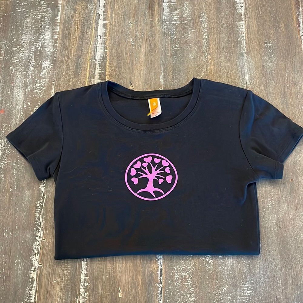 Lucy Activewear black fitted short sleeve T-shirt XS